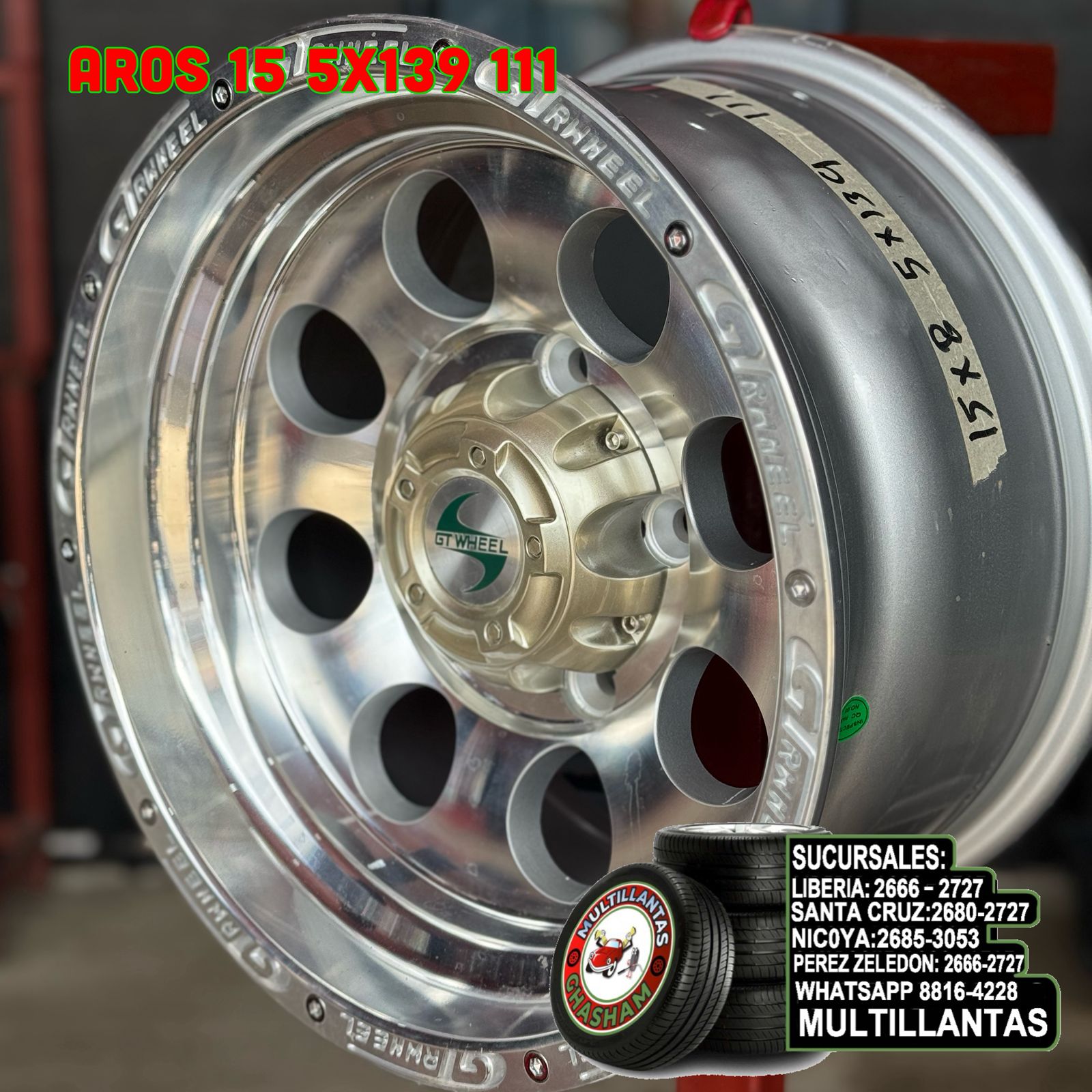 AROS # 15X8 5X139.7 ET0 MS 111